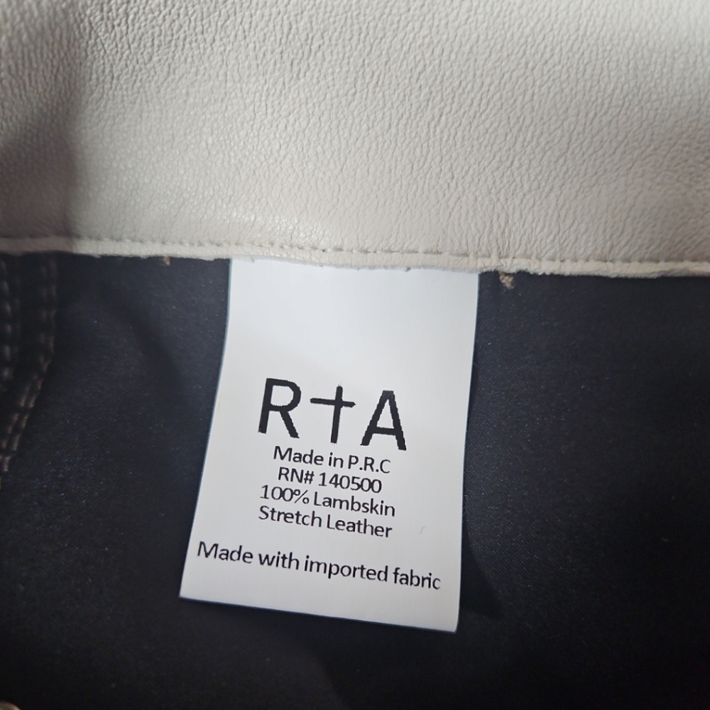 Rta | Madrid Python Embossed Lambskin Leather Pan… - image 8